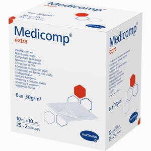 Medicomp Extra Vlieskompressen Steril 10x10cm  25 x 2 Stück - ab 23,59 €