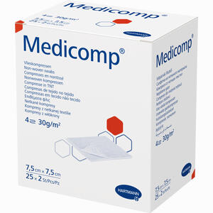 Medicomp Vlieskompressen Steril 7.5x7.5  25 x 2 Stück - ab 11,69 &euro;
