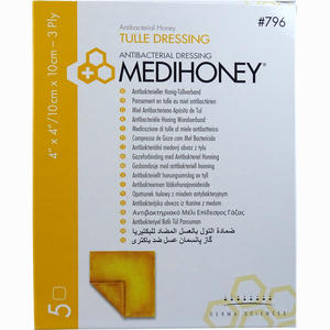 Medihoney Antibakterieller Tüllverband 10x10cm 5 Stück - ab 81,95 €