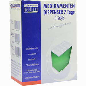 Medikamentendispenser 7 Tage mit Blindenschrift 1 Stück - ab 11,79 €