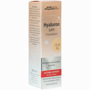 Medipharma Cosmetics Hyaluron Lift Foundation Soft Sand 30 ml Medipharma Cosmetics Hyaluron Lift Foundation Soft Sand 30 ml