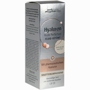 Medipharma Cosmetics Hyaluron Nude Perfection Getöntes Fluid Sehr Heller Hauttyp Lsf20 50 ml