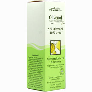 Medipharma Olivenöl Haut in Balance Fußcreme - 5% Olivenöl 10% Urea  100 ml Medipharma Olivenöl Haut in Balance Fußcreme - 5% Olivenöl 10% Urea  100 ml