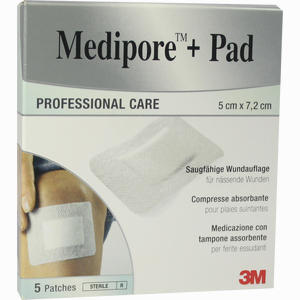 Medipore +pad 3m 5.0 Cm X 7.2 Cm Pflaster 5 Stück - ab 3,21 €
