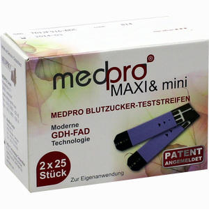 Medpro Maxi & Mini Blutzucker- Teststreifen Single  2 x 25 Stück - ab 12,93 €