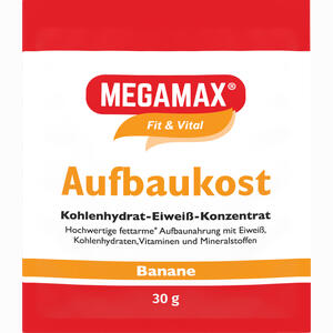 Megamax Aufbaukost Banane Pulver 30 g - ab 1,60 €