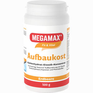 Megamax Aufbaukost Erdbeere Pulver 500 g - ab 14,45 €
