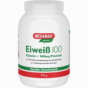 Megamax Eiweiß 100 Vanille Pulver 750 g - ab 26,82 €