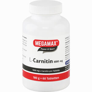Megamax L- Carnitin 1000mg Tabletten 60 Stück - ab 0,00 &euro;