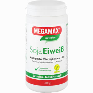Megamax Sojaeiweiß Schoko- Geschmack Pulver 400 g - ab 13,69 €