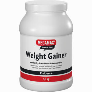 Megamax Weight Gainer Erdbeer Pulver 1500 g - ab 24,14 €