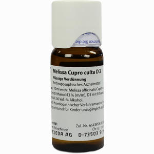 Melissa Cupr Cul D3 Dilution 50 ml - ab 0,00 &euro;