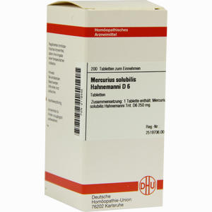 Mercurius Solubilis Hahnemanni D6 Tabletten  200 Stück - ab 0,00 &euro;