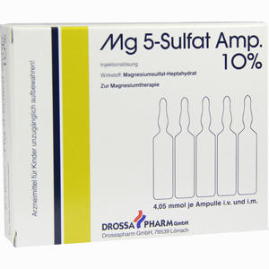 Mg 5- Sulfat 10% Ampullen Injektionslösung  5 Stück - ab 4,92 €