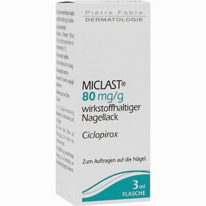 Miclast 80mg/G Wirkstoffhaltiger Nagellack 3 ml Miclast 80mg/G Wirkstoffhaltiger Nagellack 3 ml