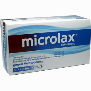 Microlax Klistier Kenvue Germany GmbH (OTC) 50 x 5 ml - ab 46,42 &euro;