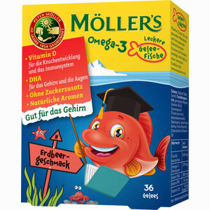 Möllers Omega- 3 Gelee Fisch Erdbeere Kautabletten 36 Stück - ab 9,93 €
