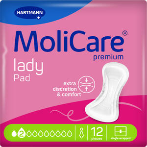 Molicare Premium Lady Pad 2 Tropfen 12 Stück - ab 2,49 &euro;