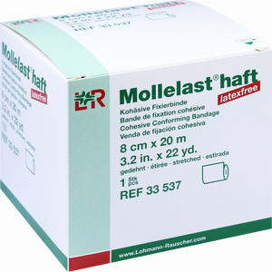 Mollelast Haft Latexfrei Weiß 8cm X 20m Gedehnt Binde 1 Stück - ab 10,89 €