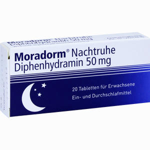 Moradorm Nachtruhe Diphenhydramin 50mg Tabletten 20 Stück - ab 0,00 €