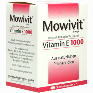 Mowivit Vitamin E 1000 Kapseln 50 Stück - ab 17,69 €