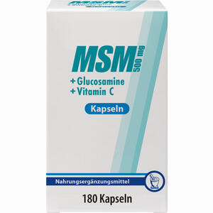 Msm 500mg + Glucosamine Kapseln  180 Stück - ab 22,15 €