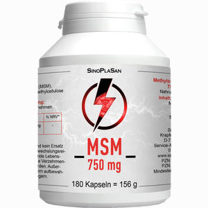 Msm 750mg Mono 99.9% Kapseln 180 Stück - ab 14,82 €