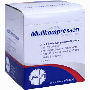 Mullkompr Ster 5x5 8f 25 Stück - ab 2,00 &euro;