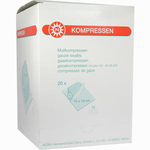 Mullkompressen 10x10cm 12f 20 Stück - ab 7,31 €