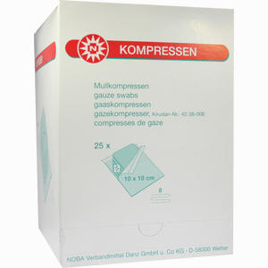 Mullkompressen 10x10cm 8f 25 Stück - ab 6,93 €