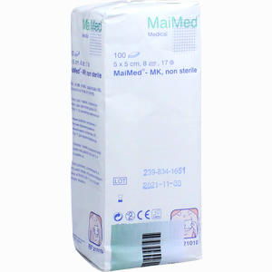 Mullkompressen 5x5cm 8fach Unsteril  100 Stück - ab 2,14 €