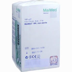 Mullkompressen 7.5x7.5cm 8fach Unsteril  100 Stück - ab 4,74 €