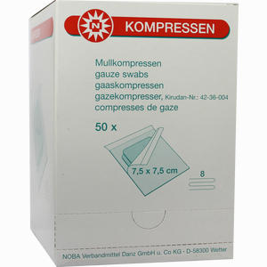Mullkompressen 7. 5x7. 5cm8f 50 Stück - ab 4,19 €