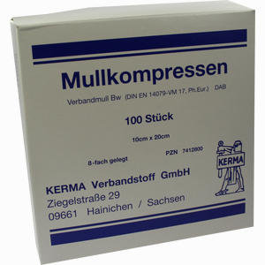 Mullkompressen Aus Baumwolle 8- Fach Gelegt Unsteril 10x20cm  100 Stück - ab 18,95 €