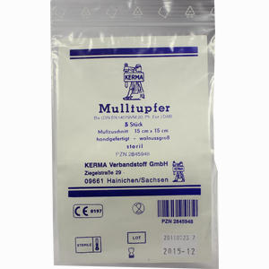 Mulltupfer Steril 15x15 Walnussgross 5 Stück - ab 1,93 €