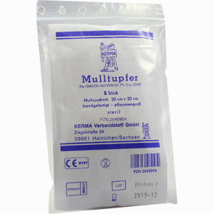 Mulltupfer Steril 20x20 Pflaumengross  5 Stück - ab 2,02 €