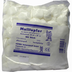 Mulltupfer Unsteril 20x20cm Pflaumengross  100 Stück - ab 9,37 €