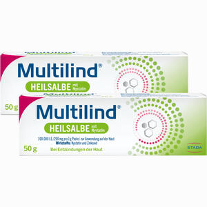 Multilind Heilsalbe mit Nystatin und Zinkoxid 2 x 50 g - ab 18,32 €