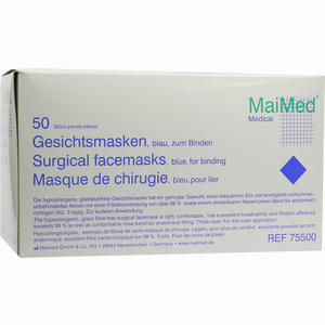 Mundschutz Blau Zum Binden 50 Stück - ab 8,75 €