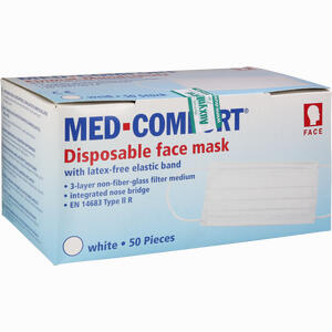 Mundschutz- Op Weiss mit Gummiband 50 Stück - ab 0,00 €