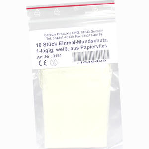 Mundschutz Papiervlies Weiß mit Gummibändern 10 Stück - ab 0,62 €