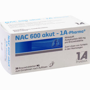 Nac 600 Akut- 1a- Pharma Brausetabletten 20 Stück - ab 4,27 €