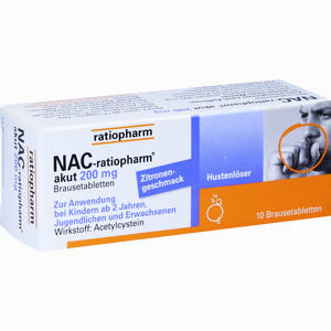 Nac- Ratiopharm Akut 200 Hustenlöser Brausetabletten 10 Stück - ab 0,00 &euro;