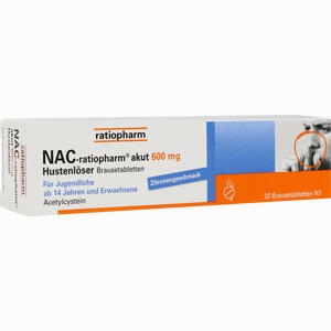 Nac- Ratiopharm Akut 600 Hustenlöser Brausetabletten 20 Stück - ab 5,99 €
