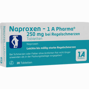Naproxen - 1 A Pharma 250 Mg bei Regelschmerzen Tabletten 20 Stück - ab 4,41 €