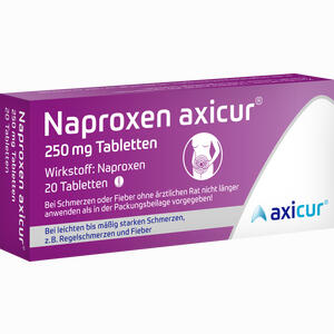 Naproxen Axicur 250 Mg Tabletten   20 Stück - ab 3,69 €