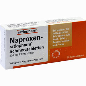 Abbildung von Naproxen- Ratiopharm Schmerztabletten Filmtabletten 20 Stück