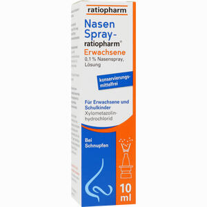 Nasenspray- Ratiopharm Erwachsene  10 ml - ab 1,97 €