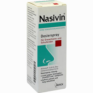 Nasivin für Erwachsene und Schulkinder Ohne Konservierungsstoffe Nasendosierspray 10 ml - ab 4,98 €