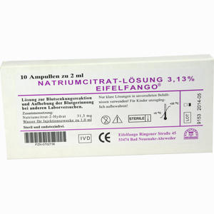Natrium Citricum 3.13% Ampullen 10 x 2 ml - ab 5,59 &euro;